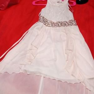 Sequin hearts sz 7 sheer dress
